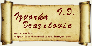 Izvorka Dražilović vizit kartica